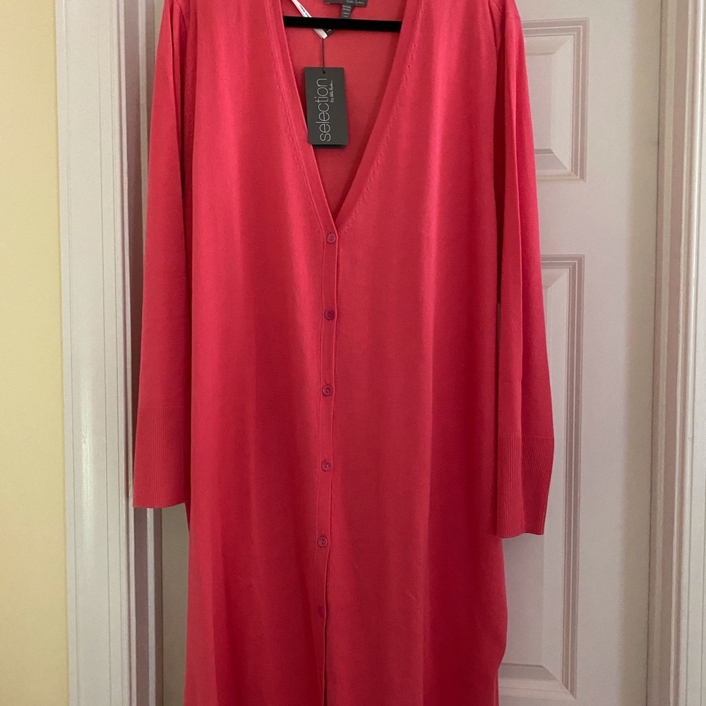 Brand new long sweater jacket